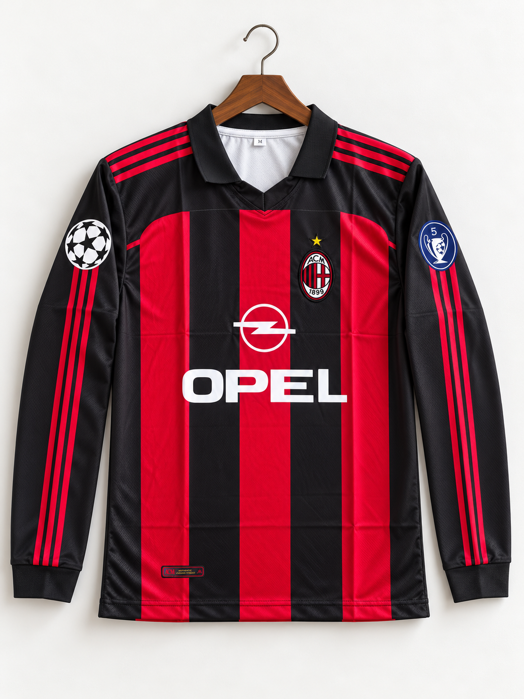 Maldini-03 Ac Milan 1998/01 Retro Full Sleeve With Embroidery