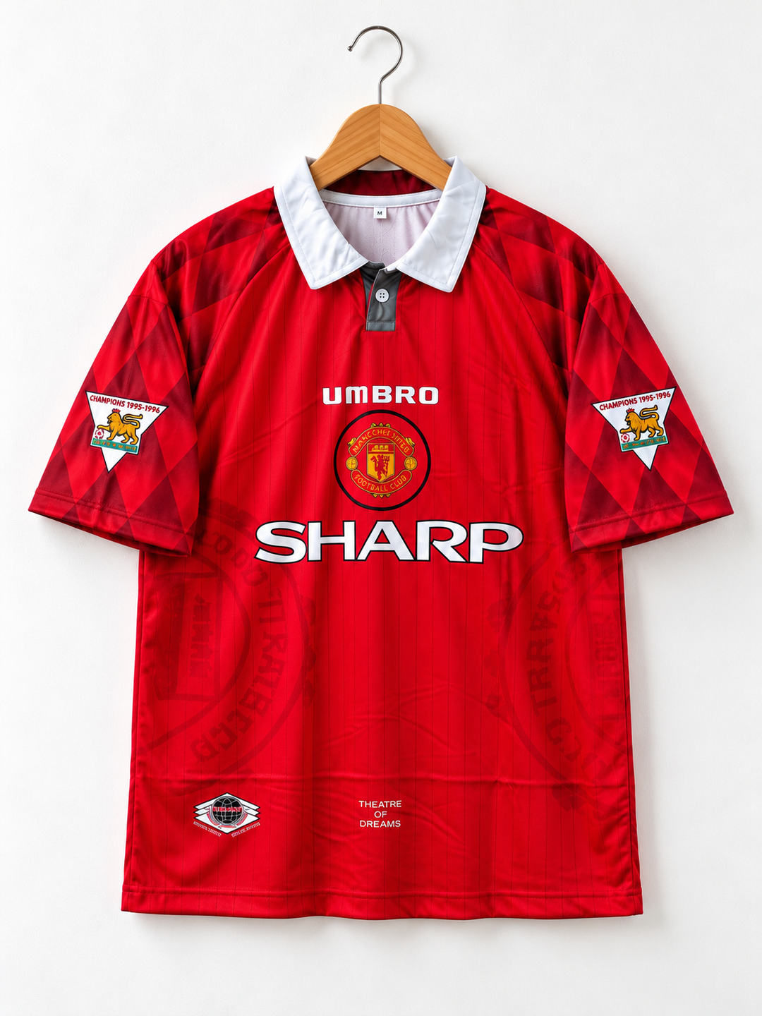 Beckham-10 Manchester United Five Sleeve 1996/98 Polo With Button