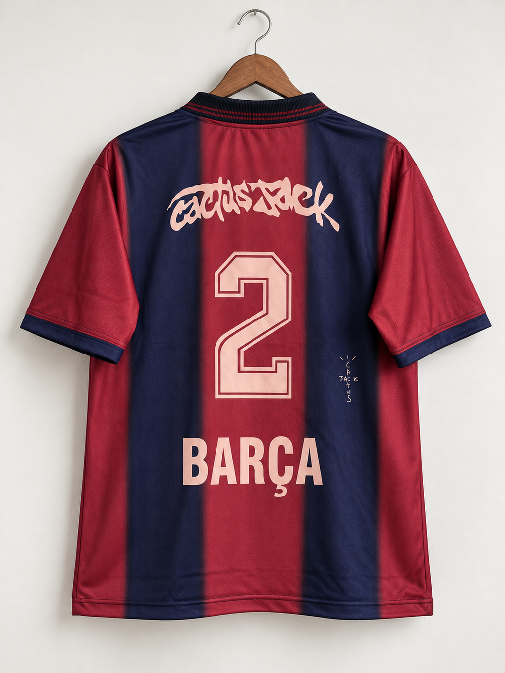 FC Barcelona X Traviscott Five Sleeve | Collar Embroiery Special Retro Jersey