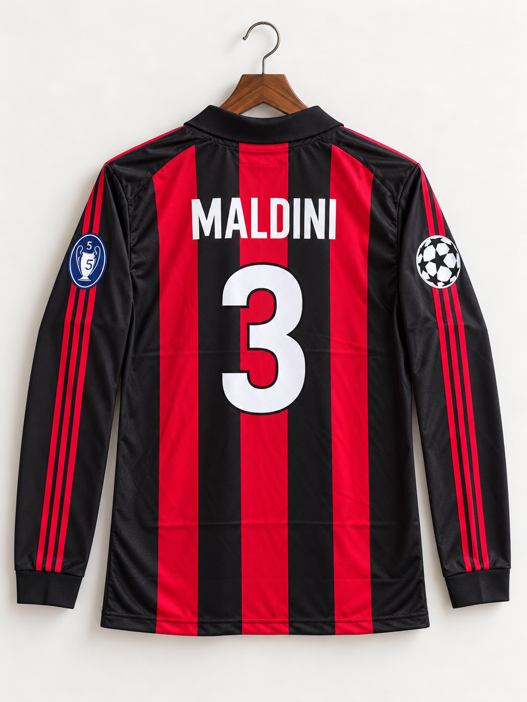 Maldini-03 Ac Milan 1998/01 Retro Full Sleeve With Embroidery