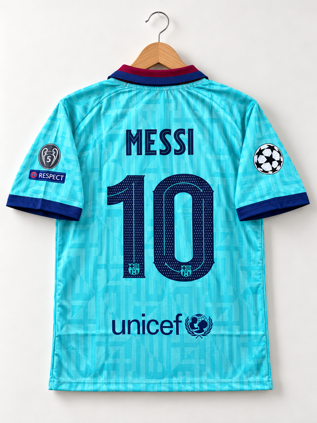 Messi-10 Barcelona Polo Collar With Premium Embroiery