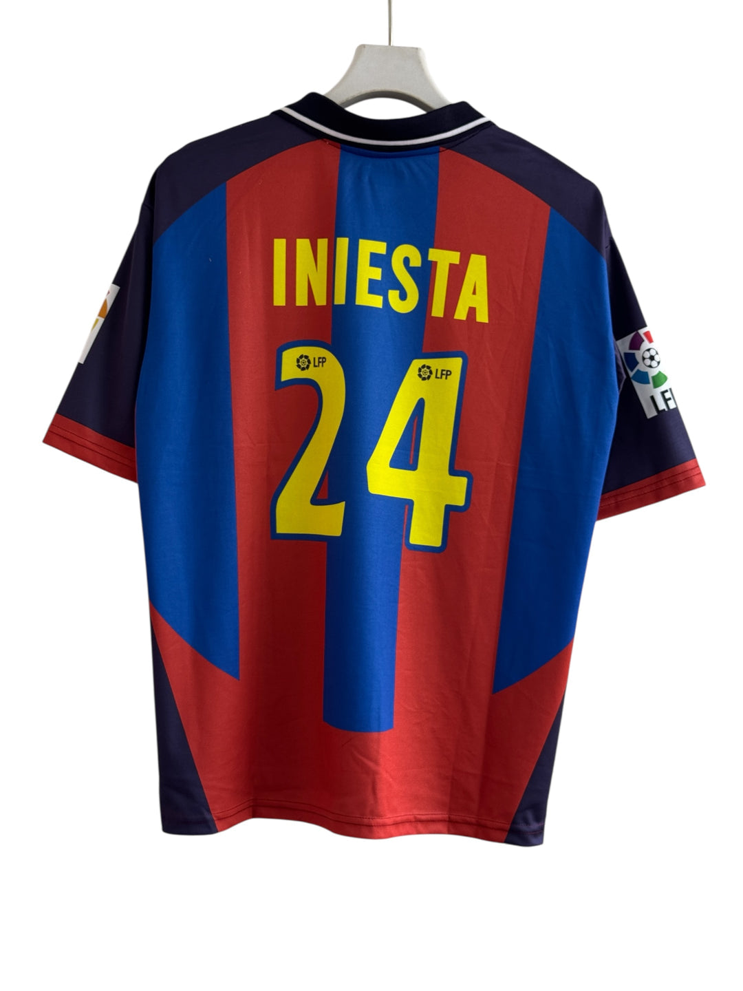 Iniesta-24 Barcelona 2003-04 Five Sleeve With Collar