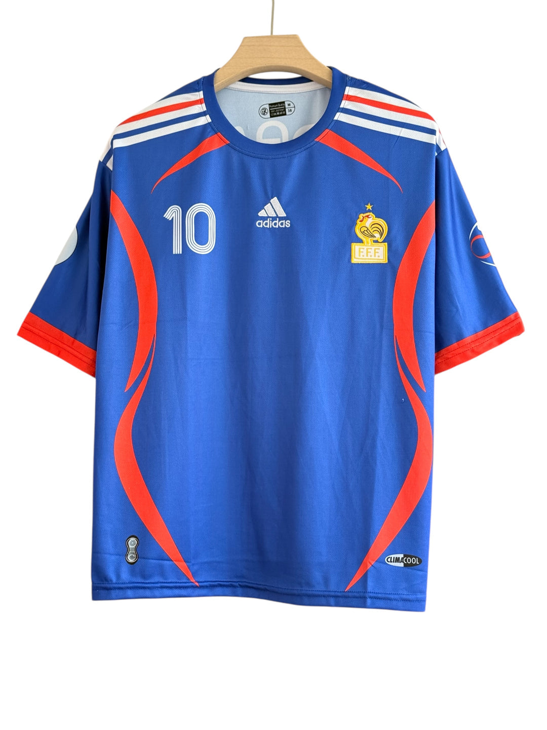Zidane-10 France Five Sleeve With Embroidery Retro