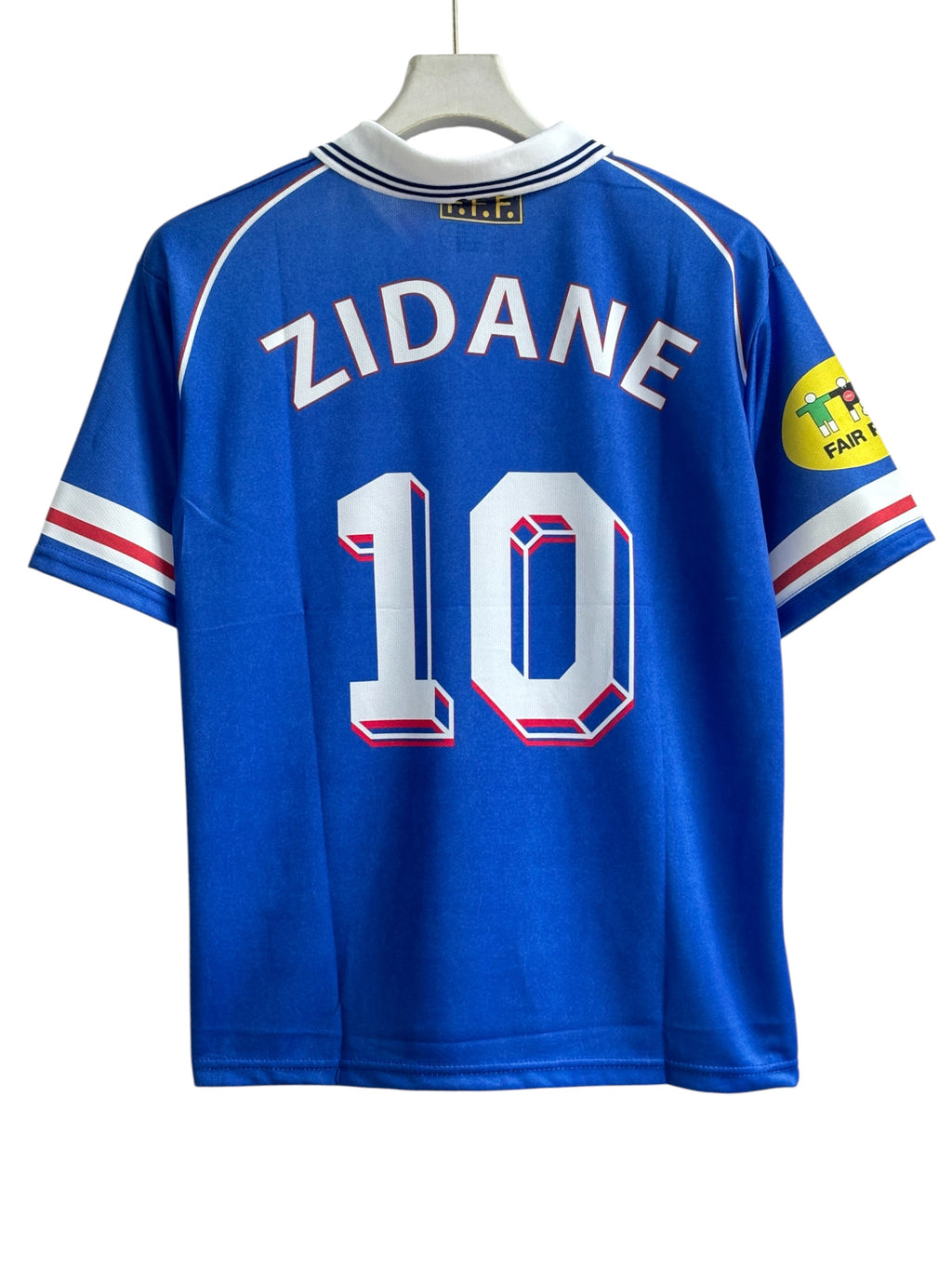 Zidane-10 France 1998 Five Sleeve with Collar