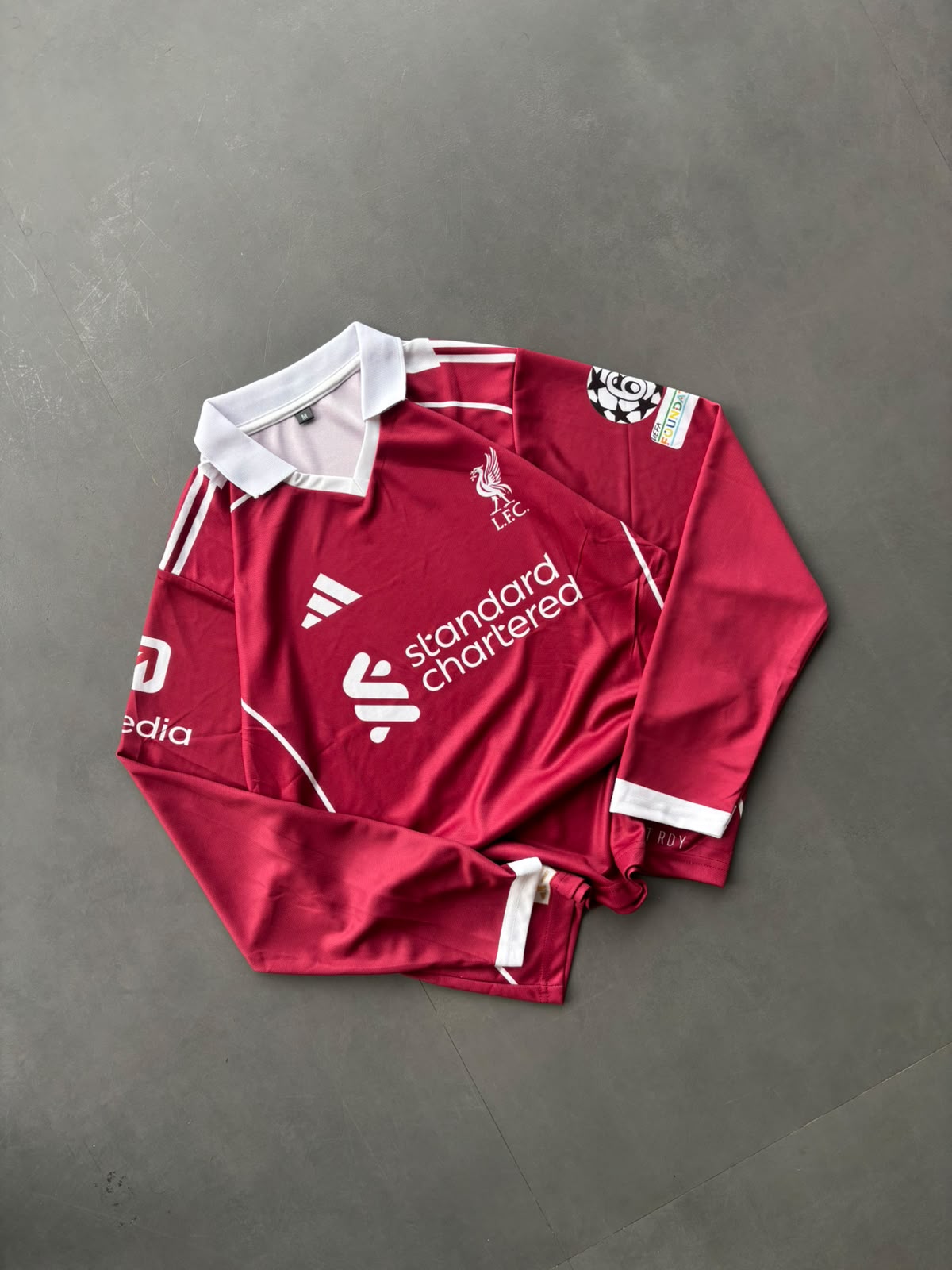 M.Salah-11 Liverpool Home Kit Retro Full Sleeve with Collar