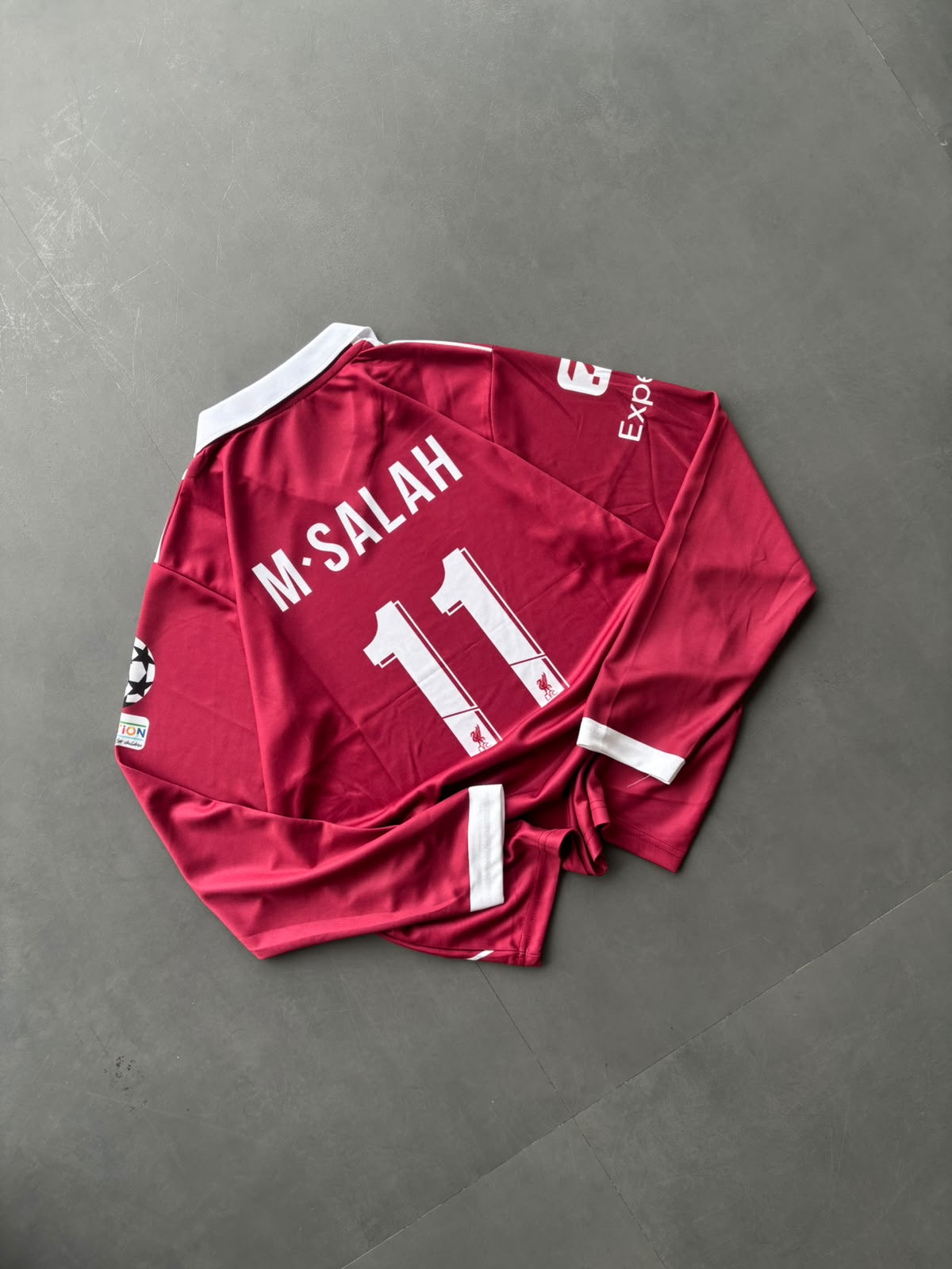 M.Salah-11 Liverpool Home Kit Retro Full Sleeve with Collar