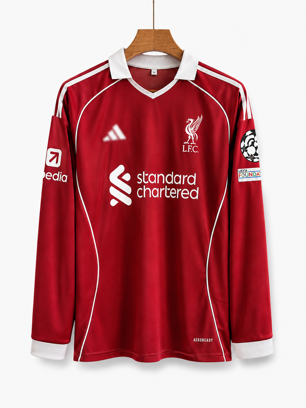 M.Salah-11 Liverpool Home Kit Retro Full Sleeve with Collar